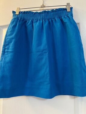 Blue Elastic-Waist Women’s Skirt